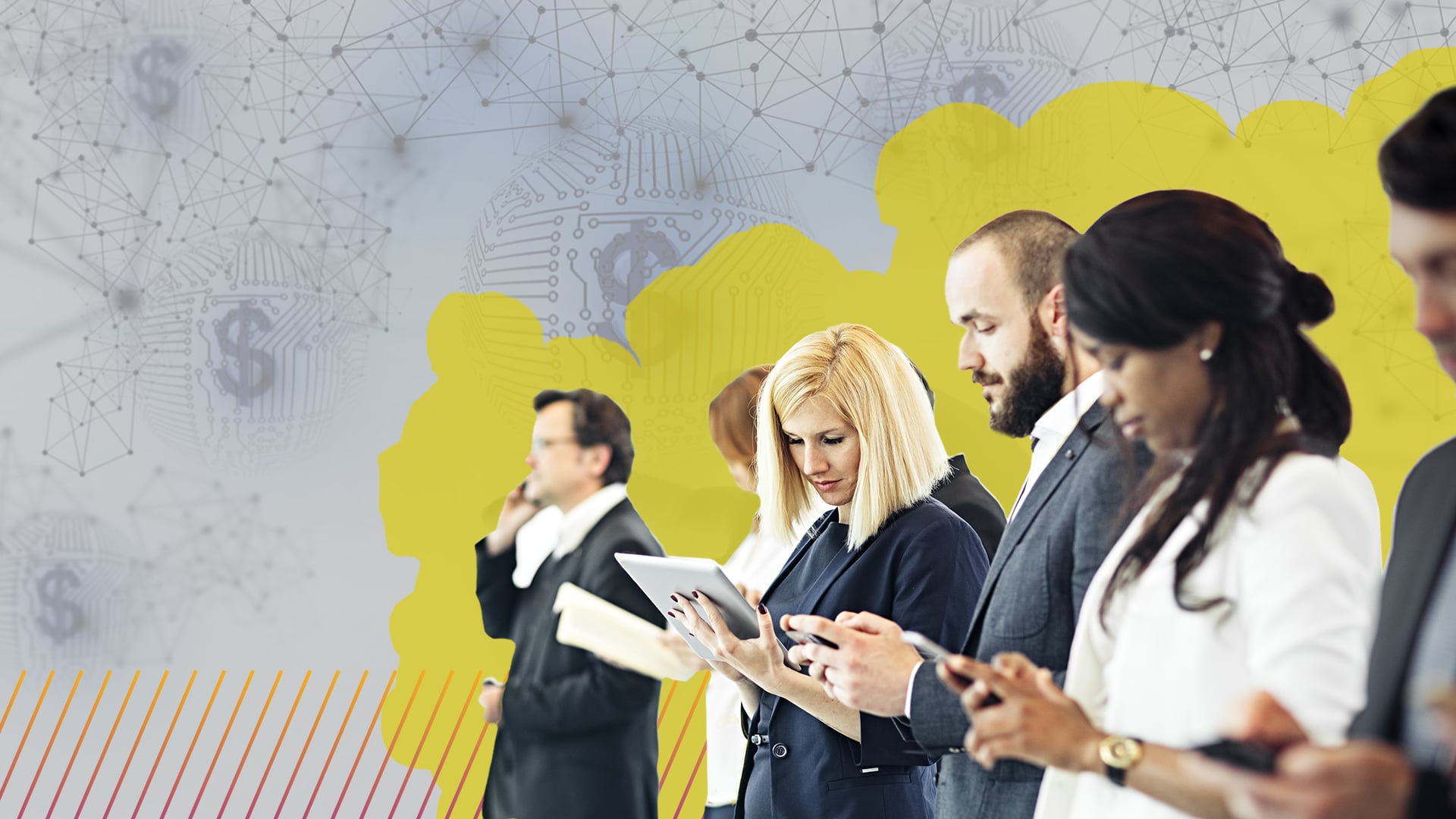 Professionals consuming ads on smartphones and tablets